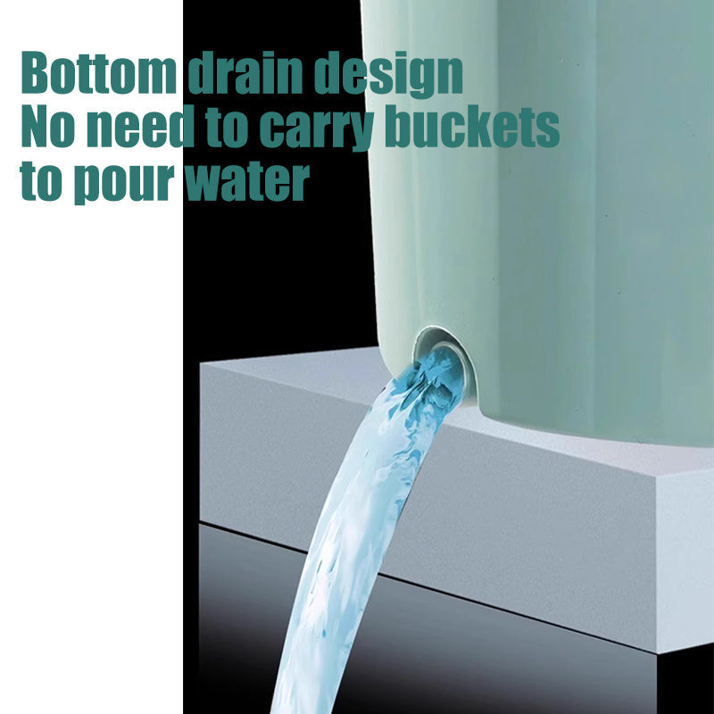 Juego de fregona y cubo con 4 cabezales de microfibra para limpiar suelos