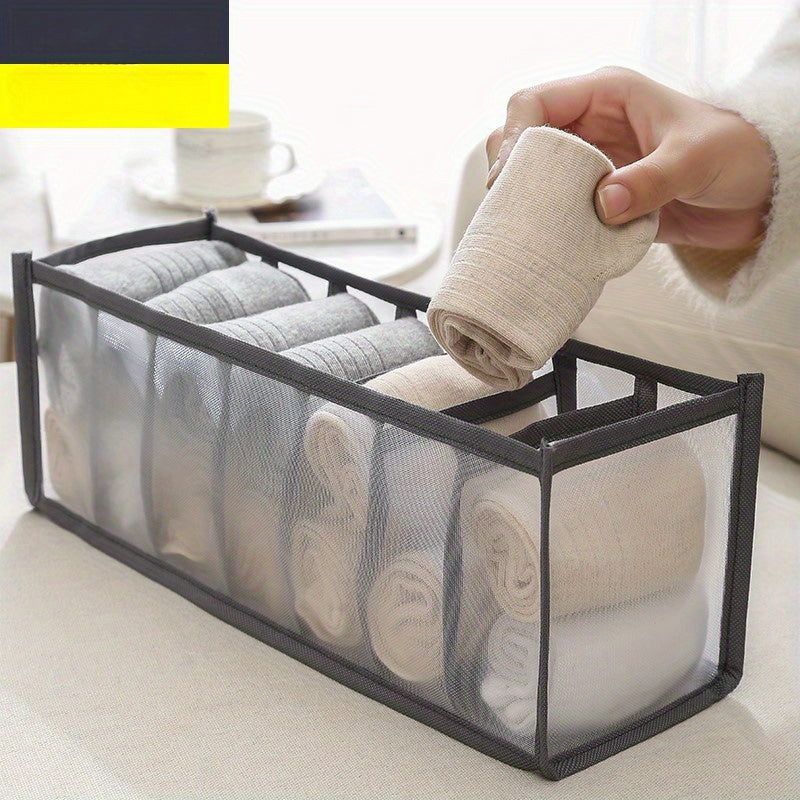 Lightweight 3-in-1 Fabric Underwear Organizer with Multi-Compartments for Bras Socks and Panties