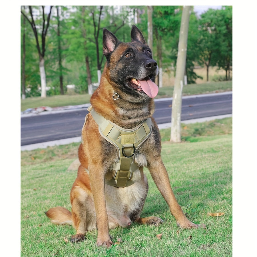 Adjustable Reflective Dog Harness with Handle No-Pull Tactical Vest