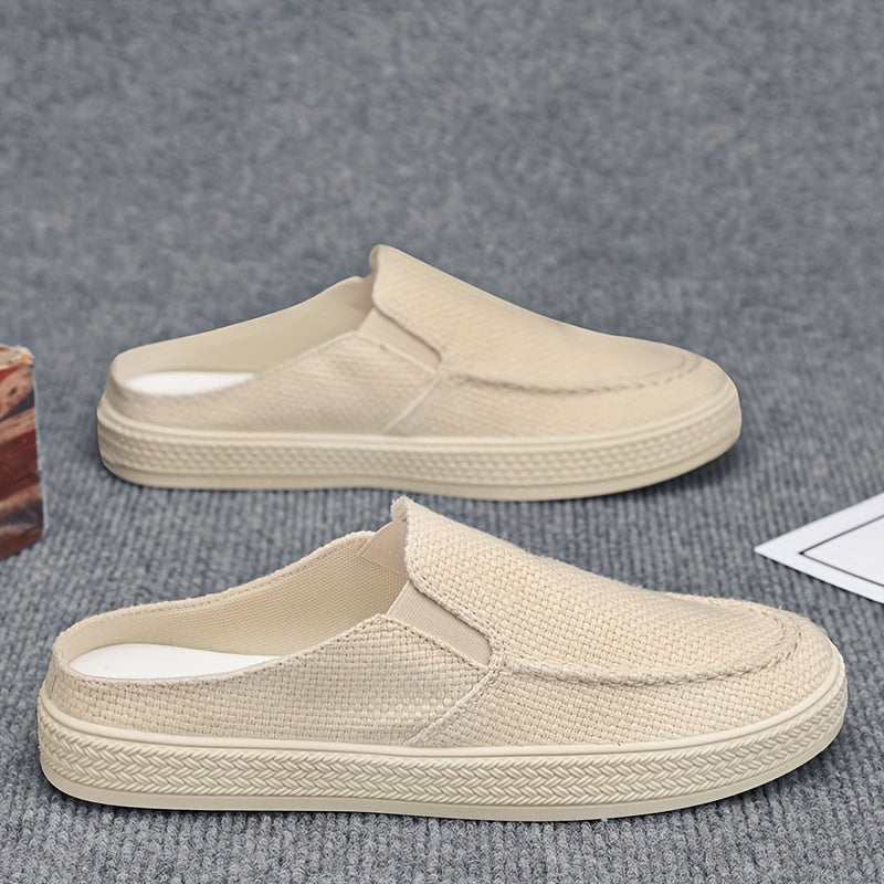 Men's Breathable Hollow Out Slip-On Mule Shoes Casual Fabric Sole