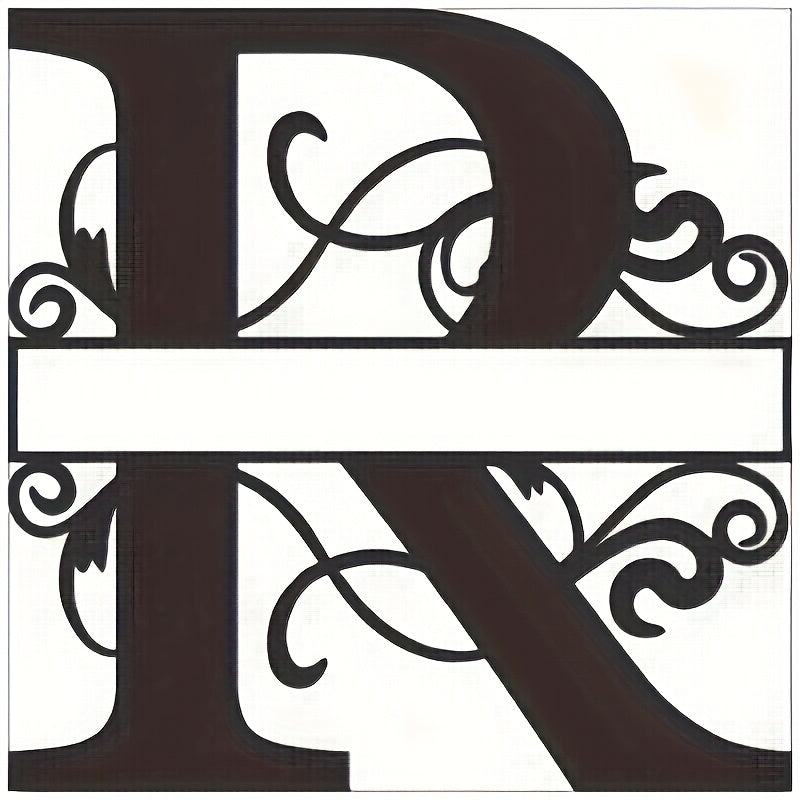 Personalized Last Name Sign with Split Letter Design for Front Door or Garden Decor