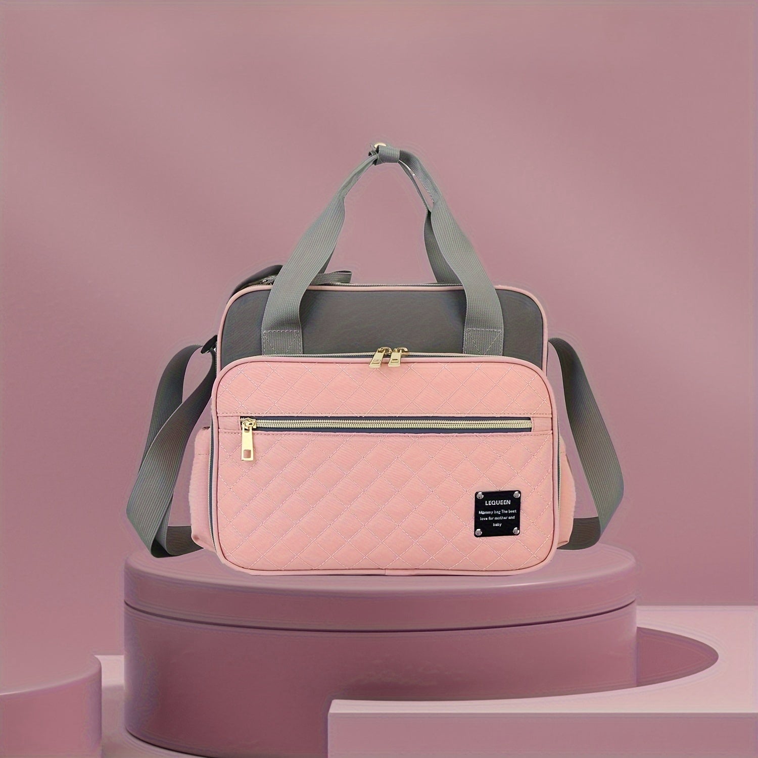 Bolsa de pañales de tela Oxford, impermeable, bandolera para padres, ideal para viajes y almacenamiento