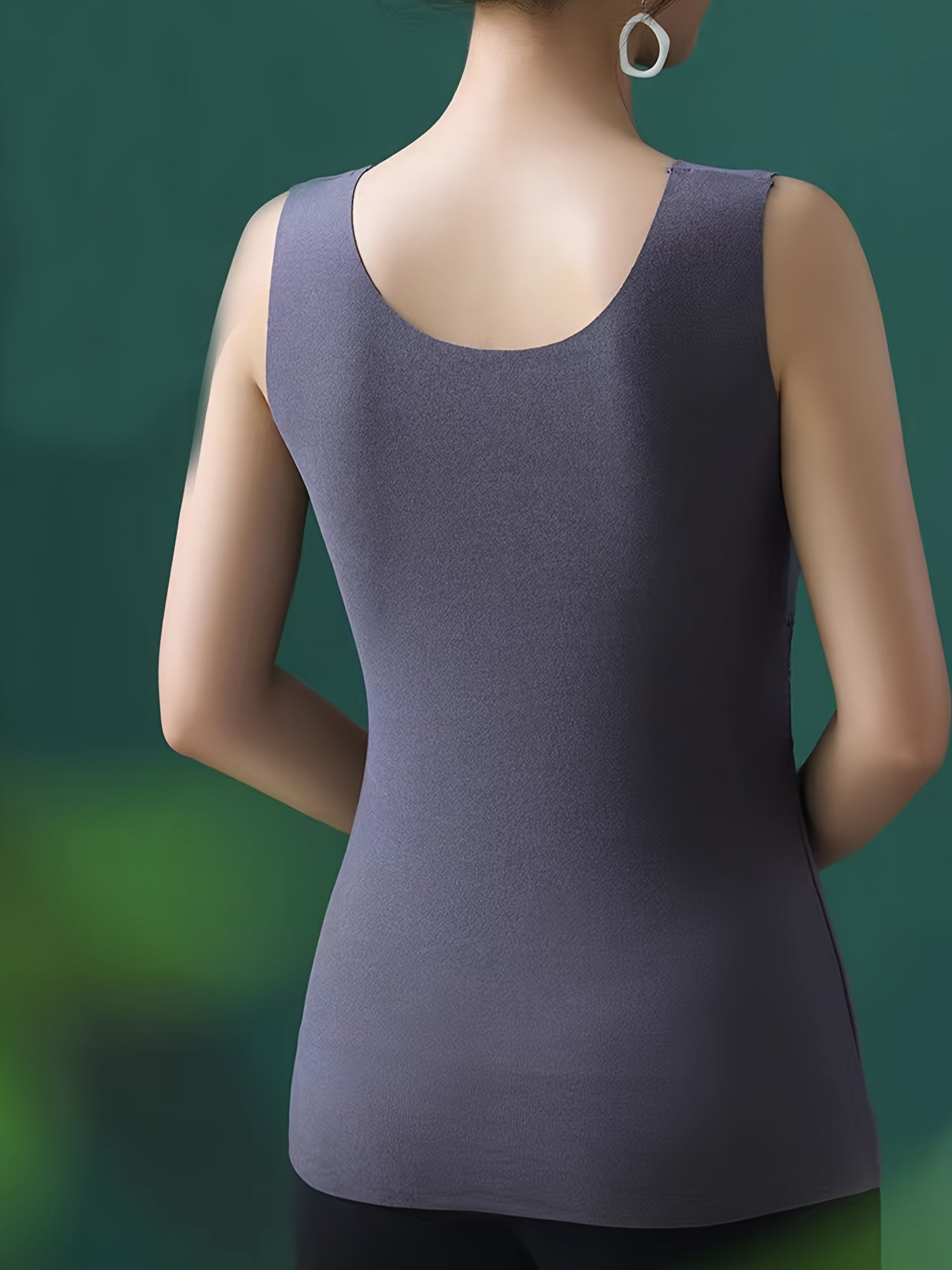 Women's Thermal Velvet Camisoles 2-Pack with Built-in Bra Lace V-Neck Fleece Lined Black Beige