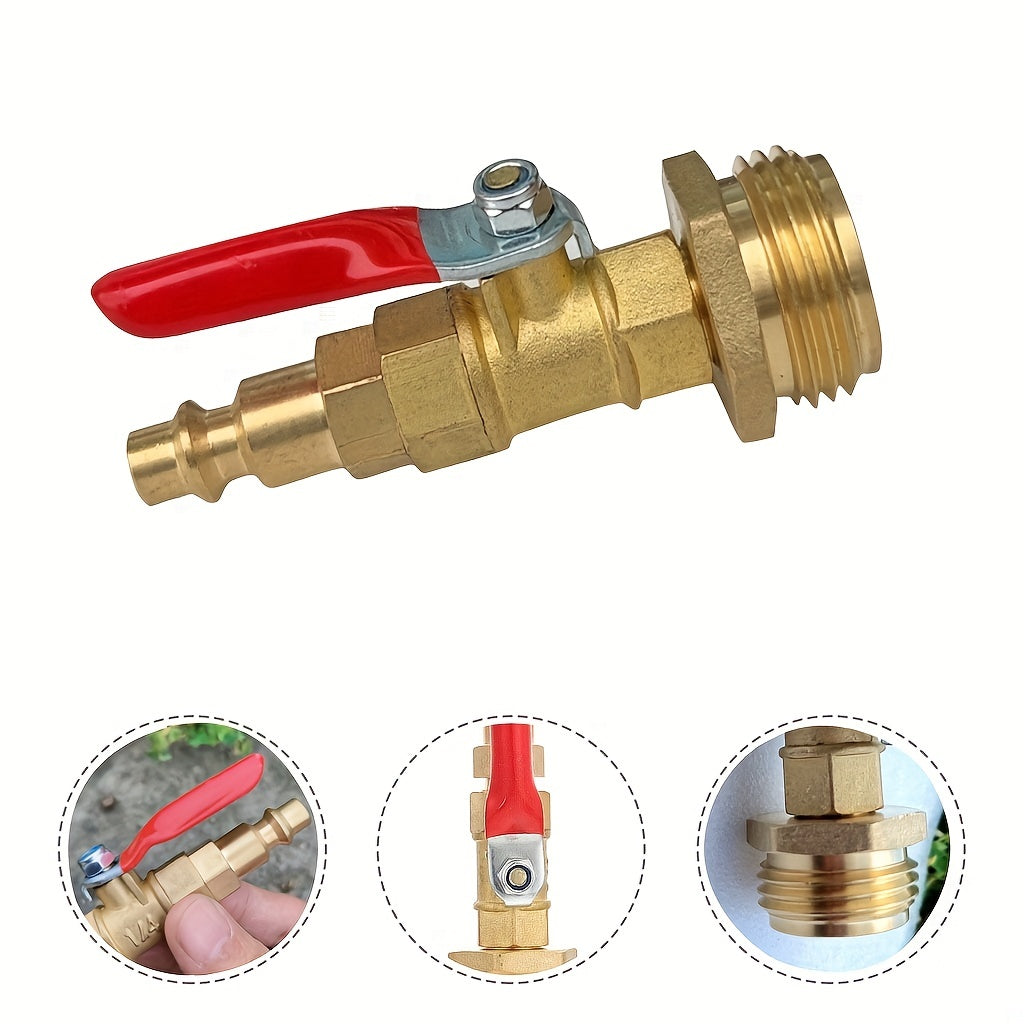 Winterizing Water Hose Blow Out Adapter Brass Quick Connect Garden Tool