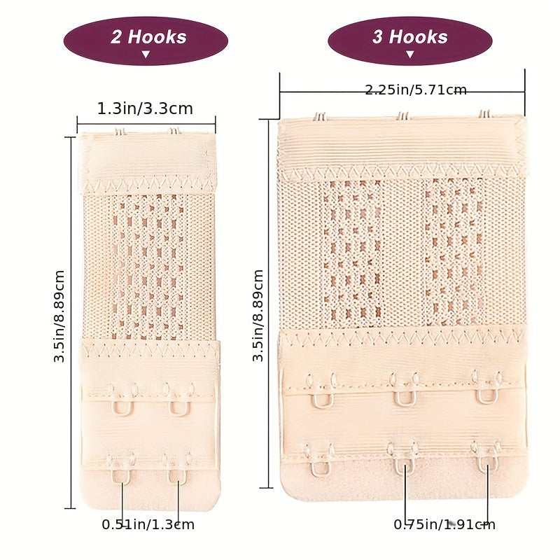 Set of 6 Elastic Bra Strap Extenders for Comfortable Fit Women’s Lingerie