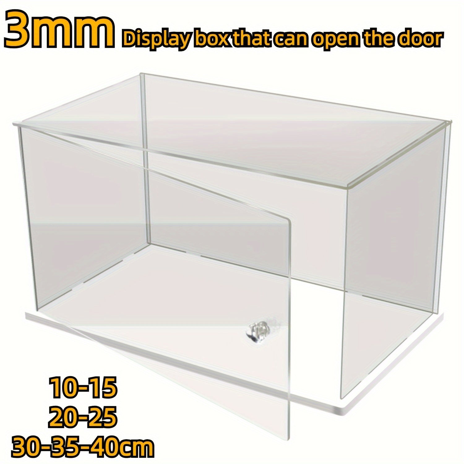 Acrylic Display Case with Door for Collectibles and Toys 10-15 Inch H x 20-25 Inch W