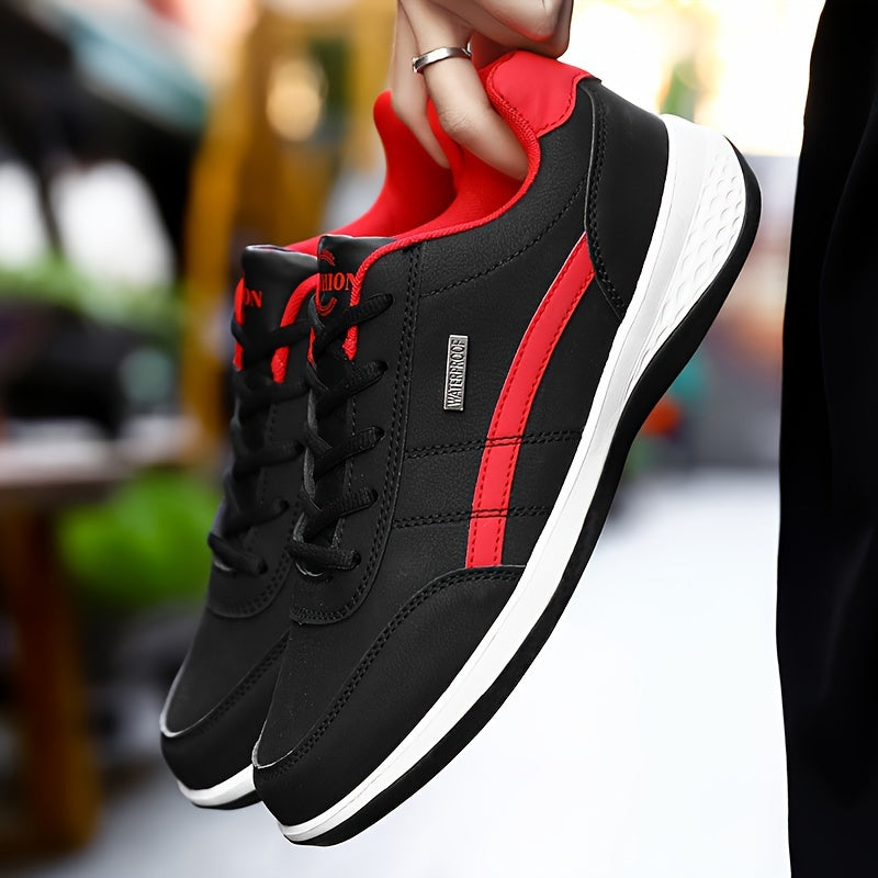 Unisex Lightweight Casual Sneakers with Lace-Up Closure Low Top Breathable Fabric Solid Color