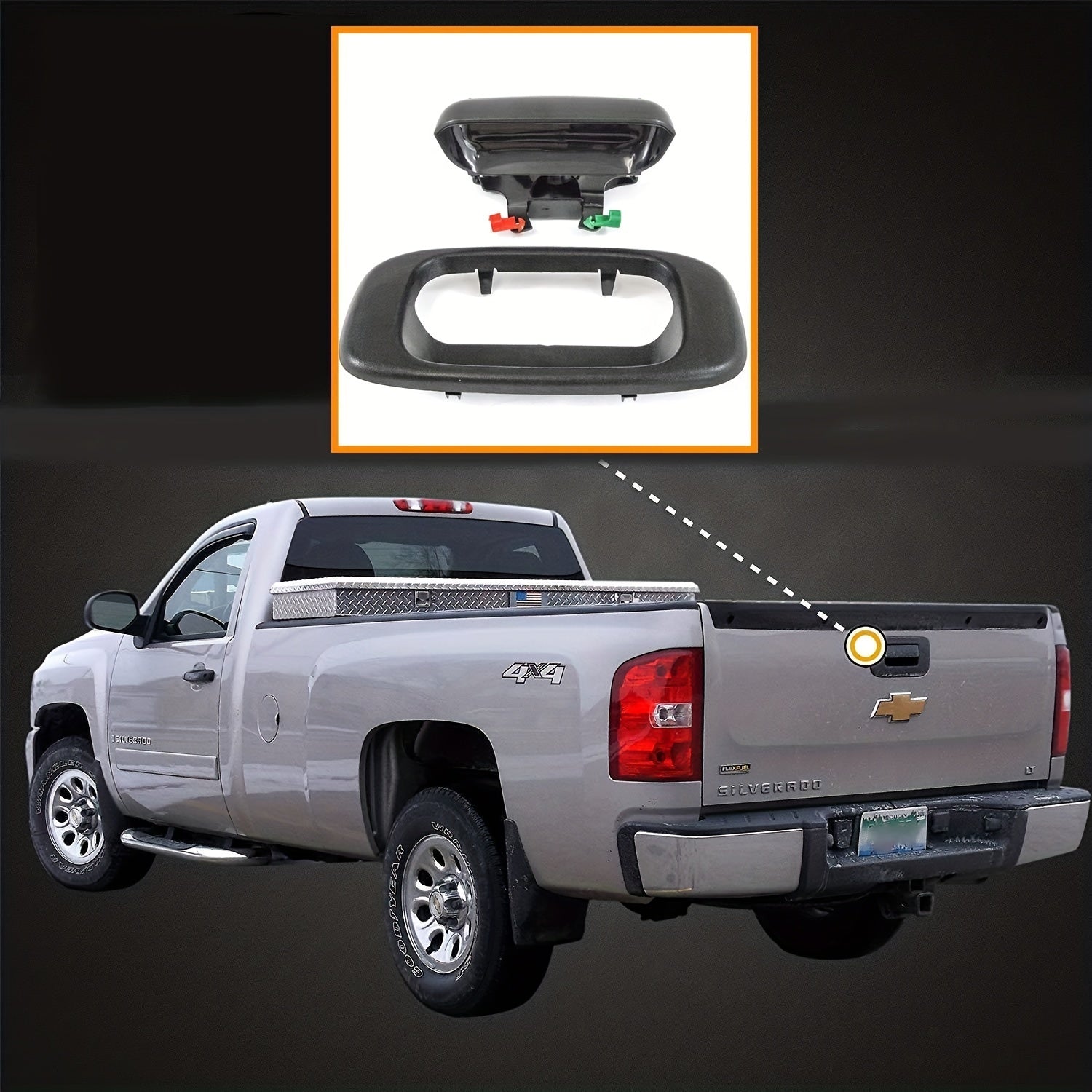 10 Pieces Tailgate Handle Rod Clamp Left Right Fixing for Silverado 1999-2007