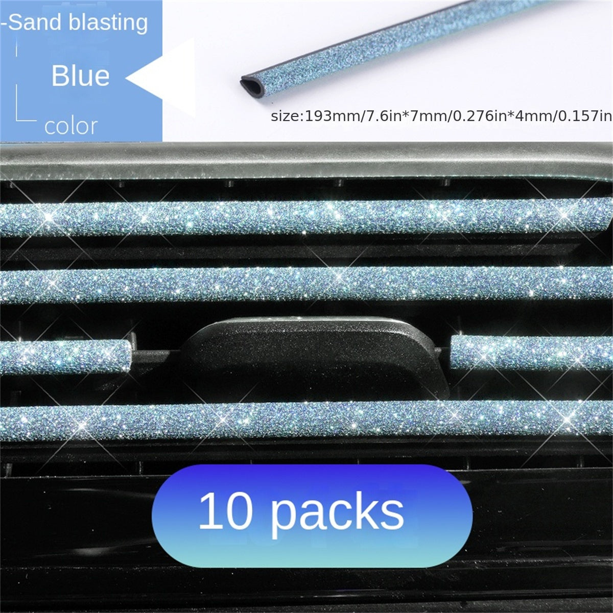 10 dona avtomobil ventilatsiya chiqishi trim imitatsiya olmos rhinestones bling ichki dekor