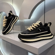 Мужские черные повседневные кроссовки с верхом из PU и нескользящей подошвой из ПВХ для бега и повседневной носки