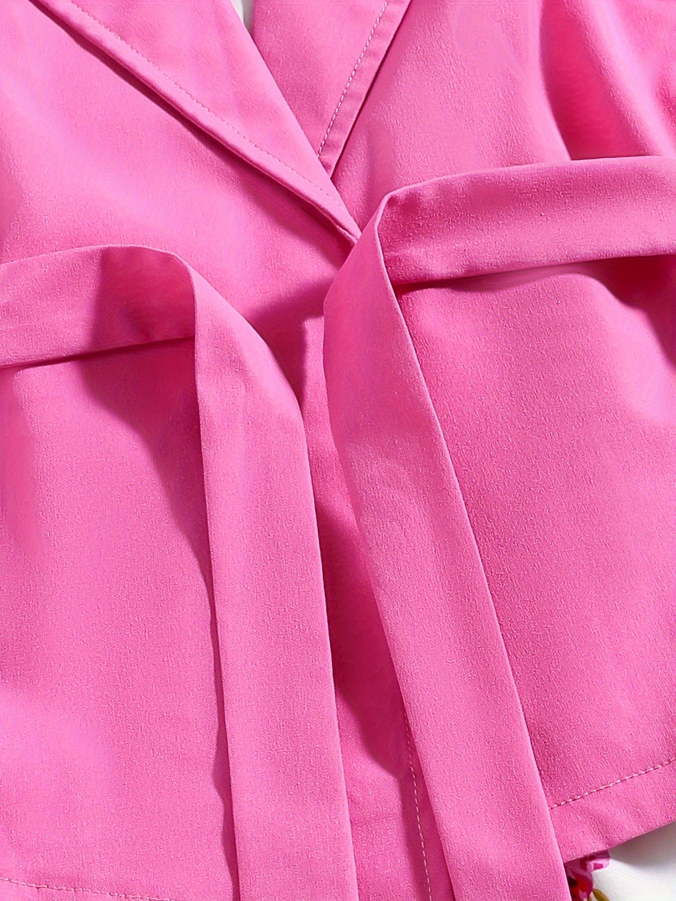 Girls Spring Summer Floral Set with Sleeves, Turn-Up Collar, Belt and Suspender Leggings