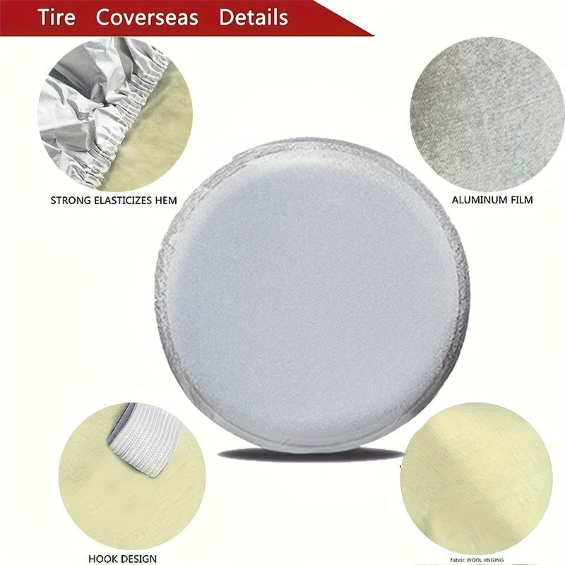 2Pcs Universal Car Tire Covers Waterproof Heavy Duty Rubber