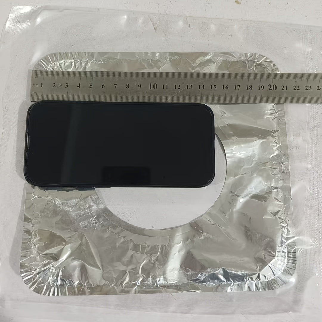 50 dona bir foydalanish uchun alüminium gaz plitasi o'choq yonilg'isi qoplamalari, 21.59 sm kvadrat issiqlikka chidamli pishirish panelini himoya qilish