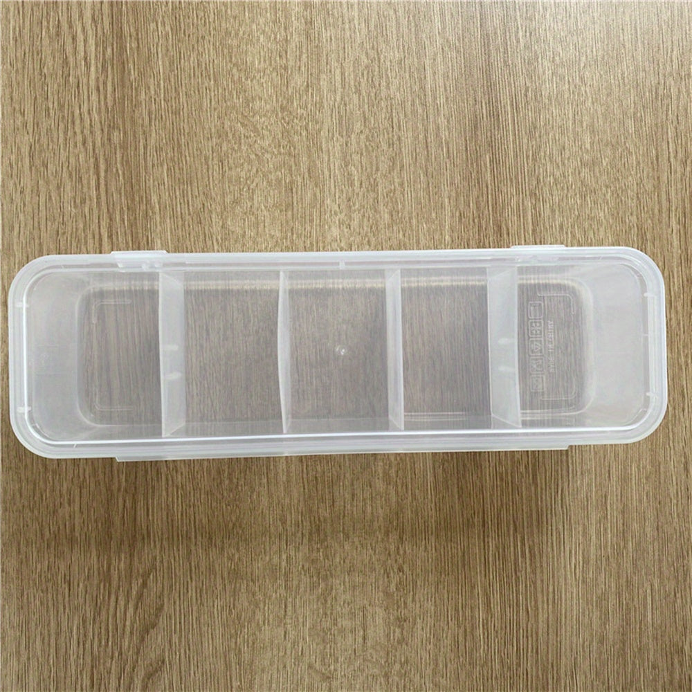 Clear Plastic Jewelry Organizer Box with Multiple Compartments and Secure Lid