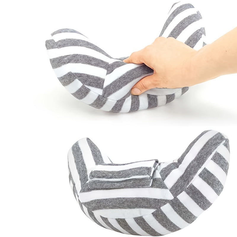 Children's Grey Neck Support Cushion for Car Seat Belts and Travel