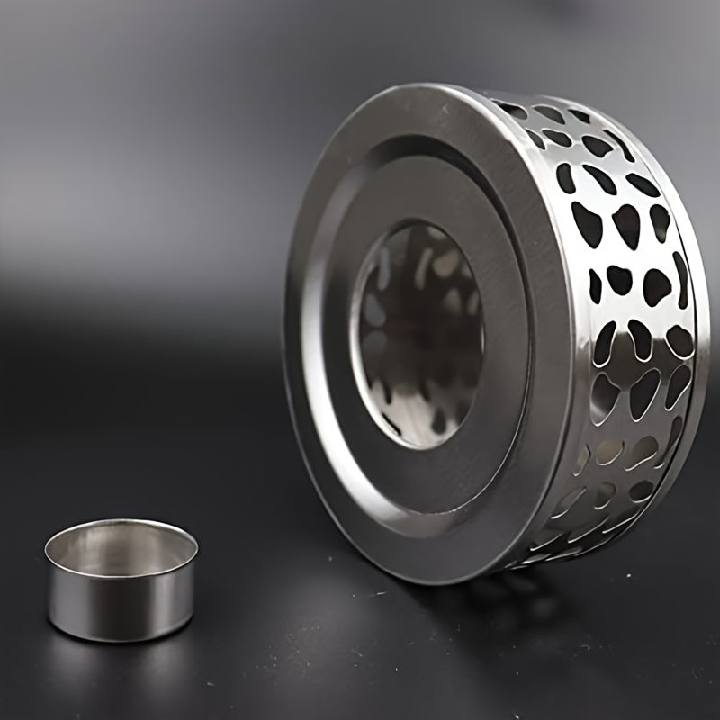 Hollow Design Candle Holder for Stainless Steel Teapot, Electric-Free Beverage Warmer