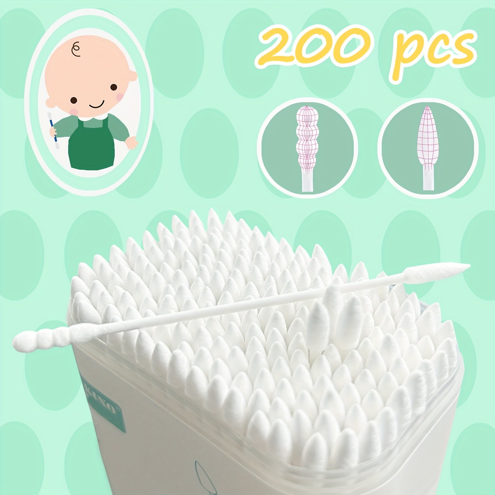 Baby Wipes for Sensitive Areas 200 Pack Gentle Cleaning for Ages 3 to 6