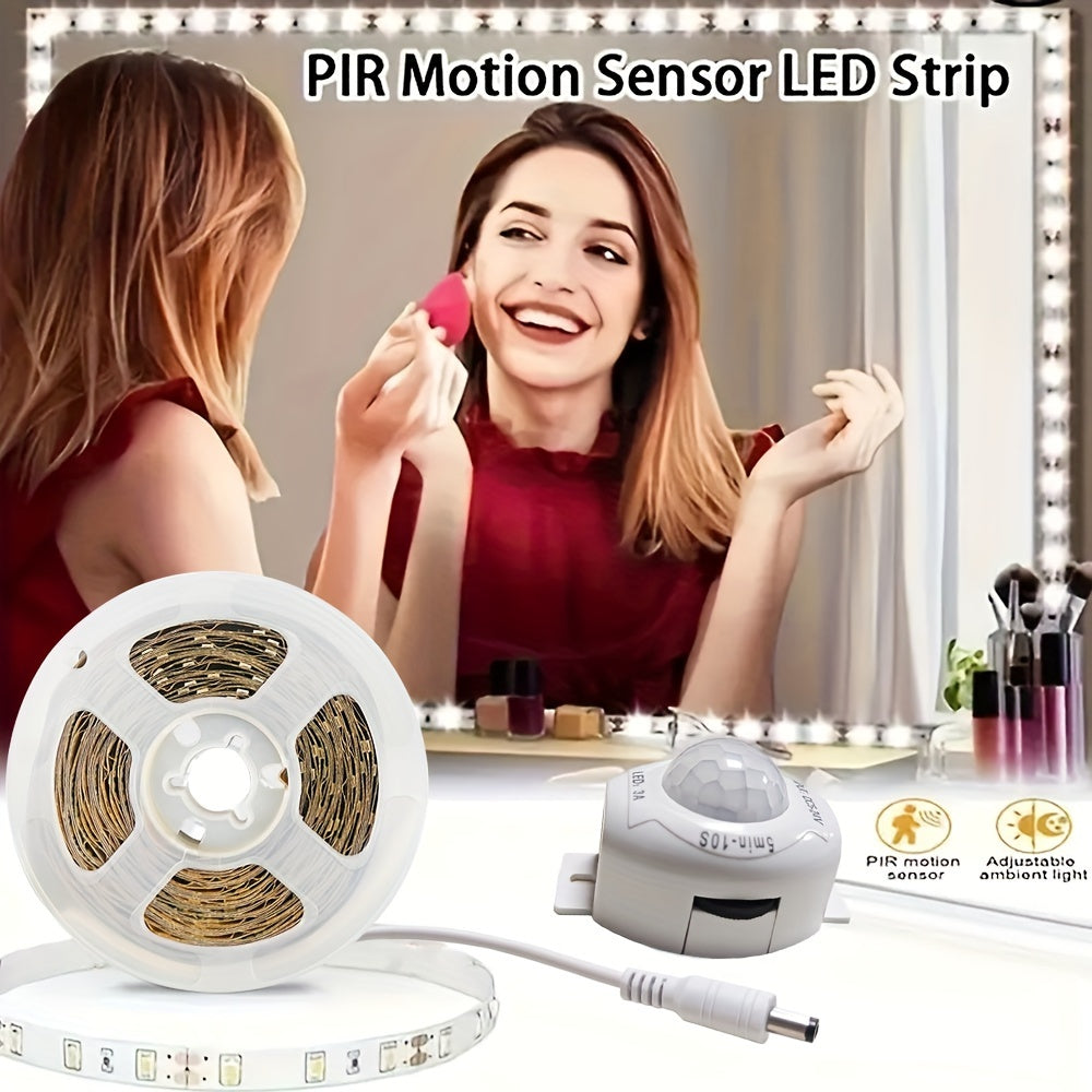 1 ta rolik LED chiroq lentasi, tanaga sensor bilan, 99.97 sm dan 5.0 m gacha uzunlikda, zinapoyalar, koridorlar, oynalar, shkaflar va yotoqxonalarda foydalanish uchun ideal.