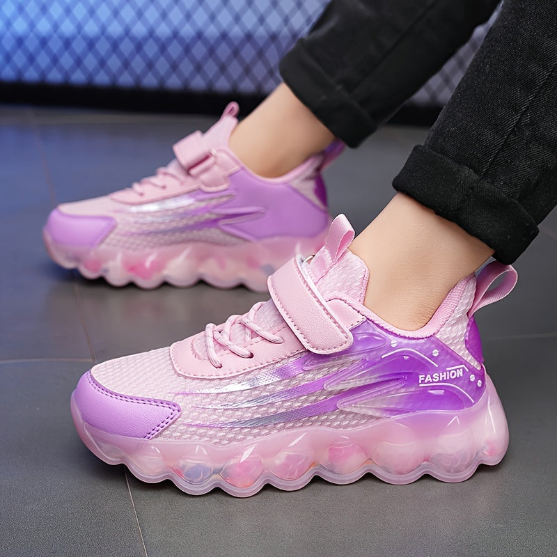 Girls Kids Sneakers Breathable Non-Slip Chunky Shoes for Outdoor Activities