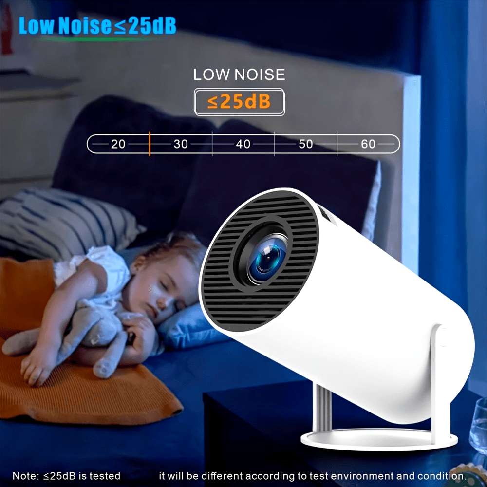 Portable Wireless Home Cinema Projector 1280x720P 160ANSI Bluetooth Wi-Fi