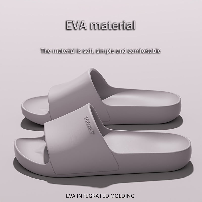 EVA Slaydlar - Ichki/tashqi foydalanish uchun sirpanmaydigan, qulay ochiq barmoq sandallari, hammom va norasmiy kiyimlar uchun ideal.