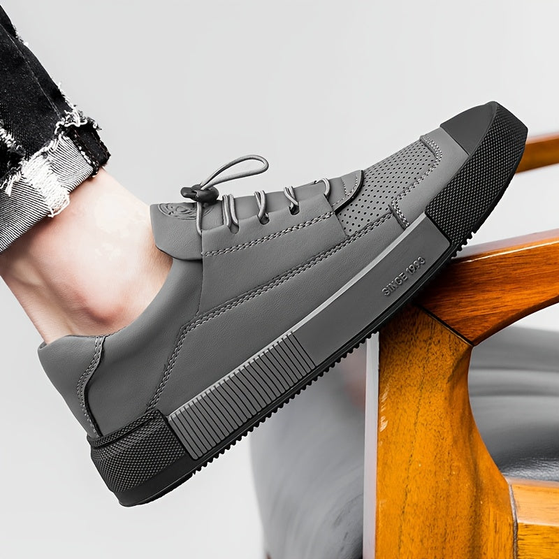 Men's Casual Sneakers Breathable Synthetic Upper Rubber Sole All-Season Low Top Streetwear