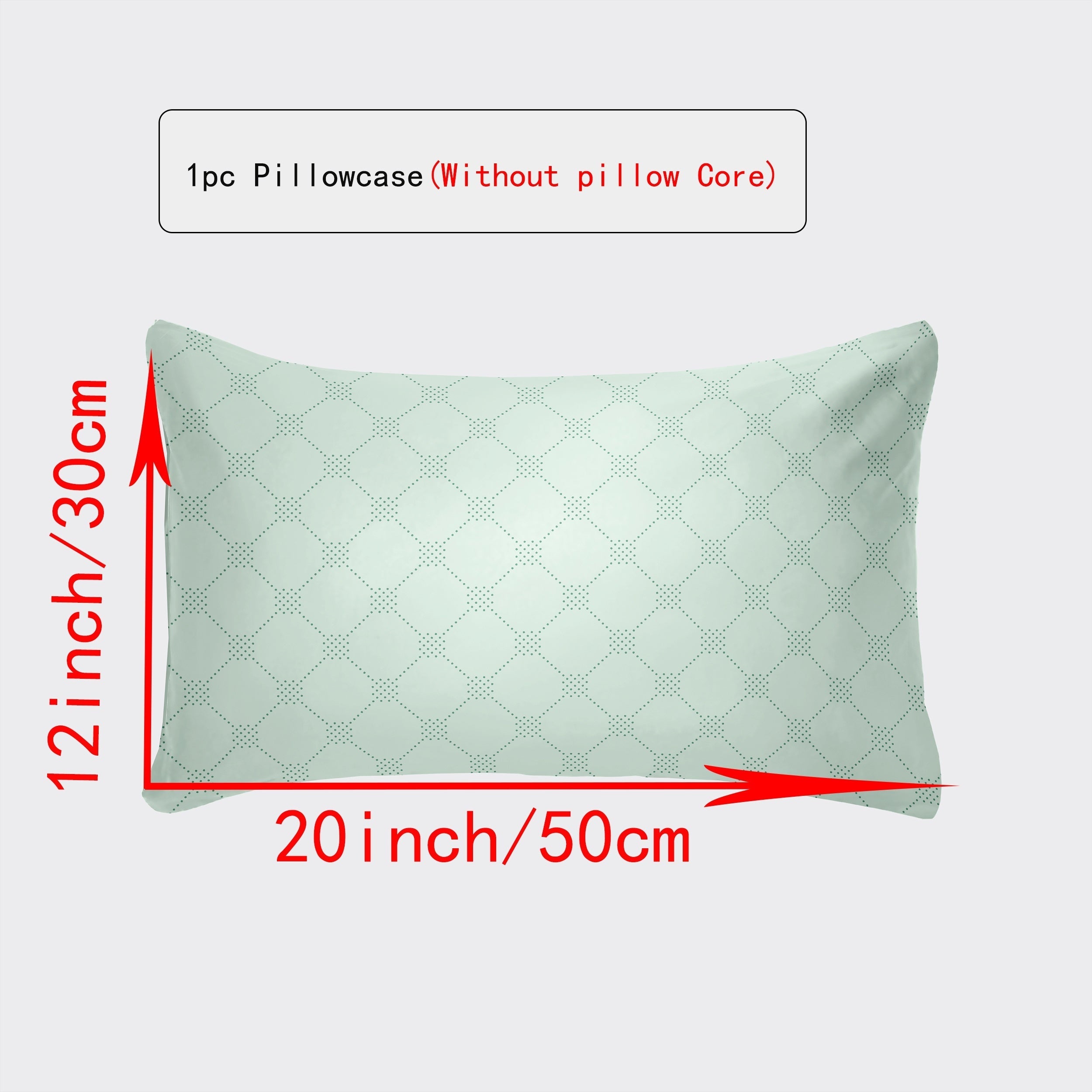 Luxurious Envelope Pillowcase Various Sizes White Gray Plaid Red Green Botanicals Leopard Geometric