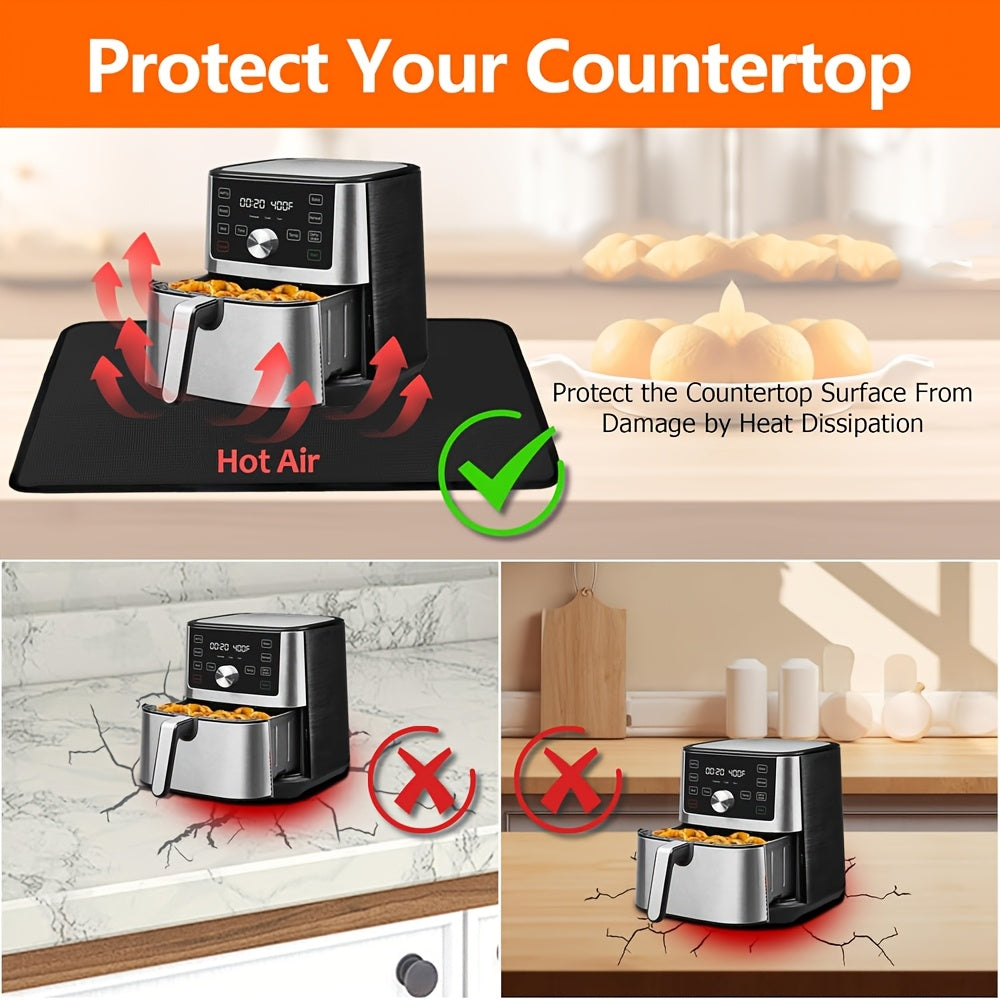 Heat-insulating silicone mat for kitchen appliances surfaces fire-resistant durable