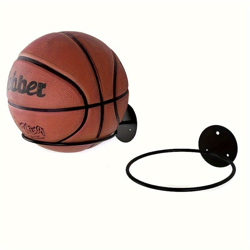 Estante de almacenamiento de bolas de hierro montado en la pared para exhibición de baloncesto y fútbol para hogar, oficina y sala de estar