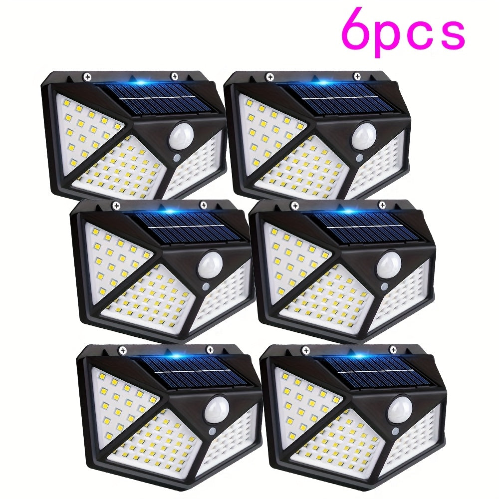Outdoor Solar Lights 100 LED Motion Sensor Wall Sconce for Yard Garden Patio Fence