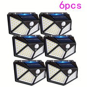 Outdoor Solar Lights 100 LED Motion Sensor Wall Sconce for Yard Garden Patio Fence