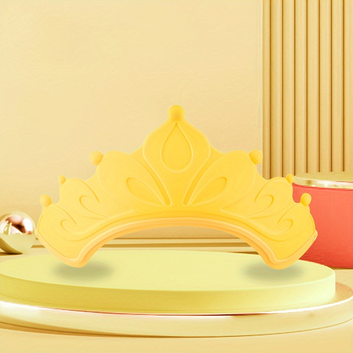 Crown-Shaped Shampoo Cap for Kids Multicolor PP TPE Material 3+