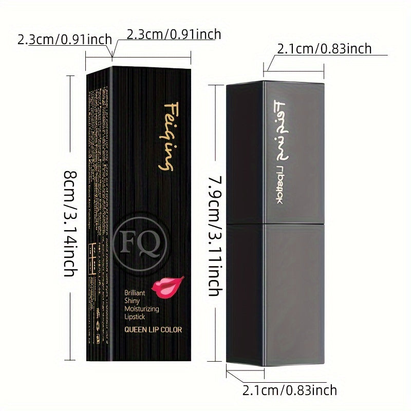 Mujer lápiz labial brillante, hidratante, a prueba de agua y de larga duración