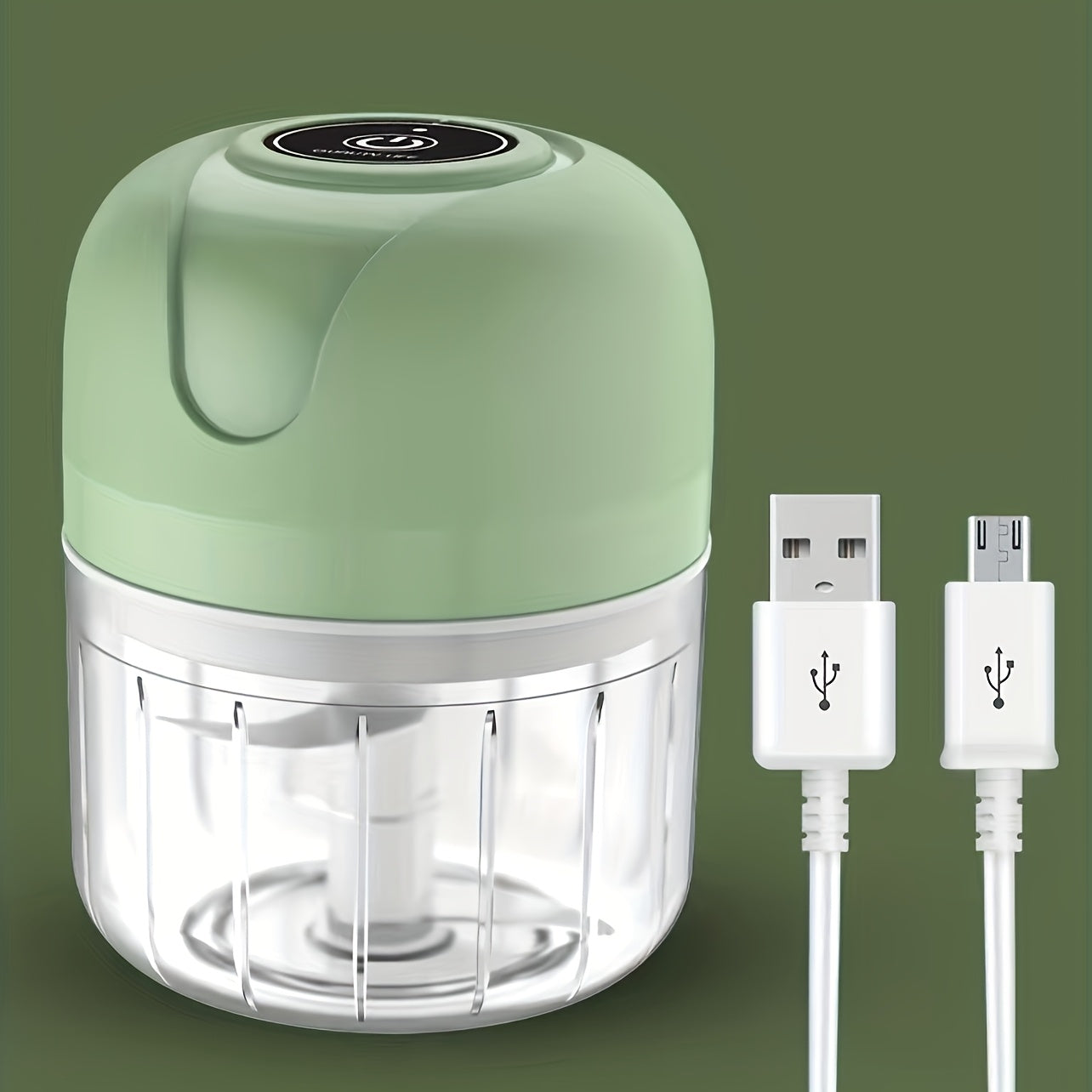 SENBOWE USB Elektr garlic press va oziq-ovqat protsessori - zanglamaydigan po'lat pichoq bilan kompakt dizayn, 5 soniya ichida maydalash, tez oshxona tayyorlash uchun USB orqali quvvatlanadigan.