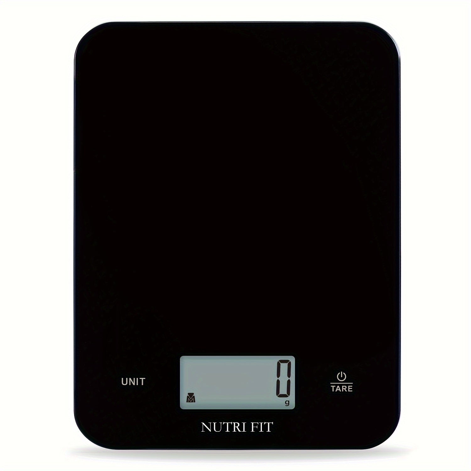 NUTRI FIT Raqamli Oshxona Tarozisi, 22lb/10kg Quvvatga ega, Aniq Unc va Gramlar, 6 Ta Birlik, Batareya Kerakmas, Qora Ko'rsatkich Birligi, Temperlangan Shisha, Oshxona Og'irlik Asbobi.