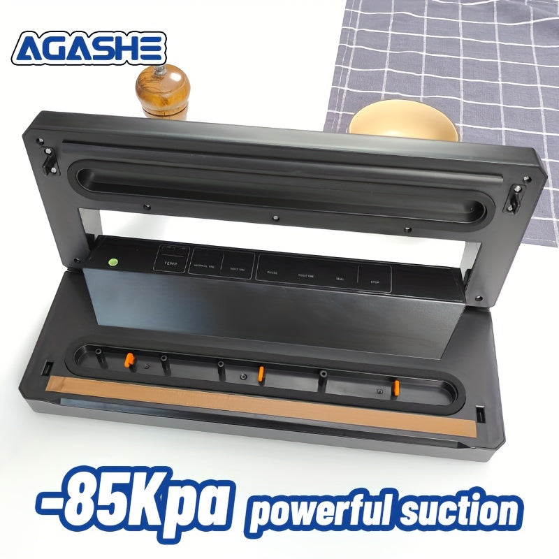 -85Kpa kuchli yopish kuchiga ega vakuum yopishtiruvchi mashina, Xitoy ajdarha uslubi, 32cm sumkalar uchun avtomatik yopish va paketlash, beshta isitish rejimi, 50 dona sumka bilan birga. Model: SX-680.