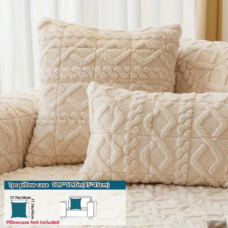 Плюшевый мягкий диванный подушечка для 1-4 местных диванов, нескользящая, моющаяся в машине, дружелюбная к питомцам