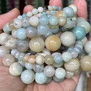 Natural Amazonite Beads Pack of 30 37 45 59 90 Pieces 4mm 6mm 8mm 10mm 12mm Jewelry Making