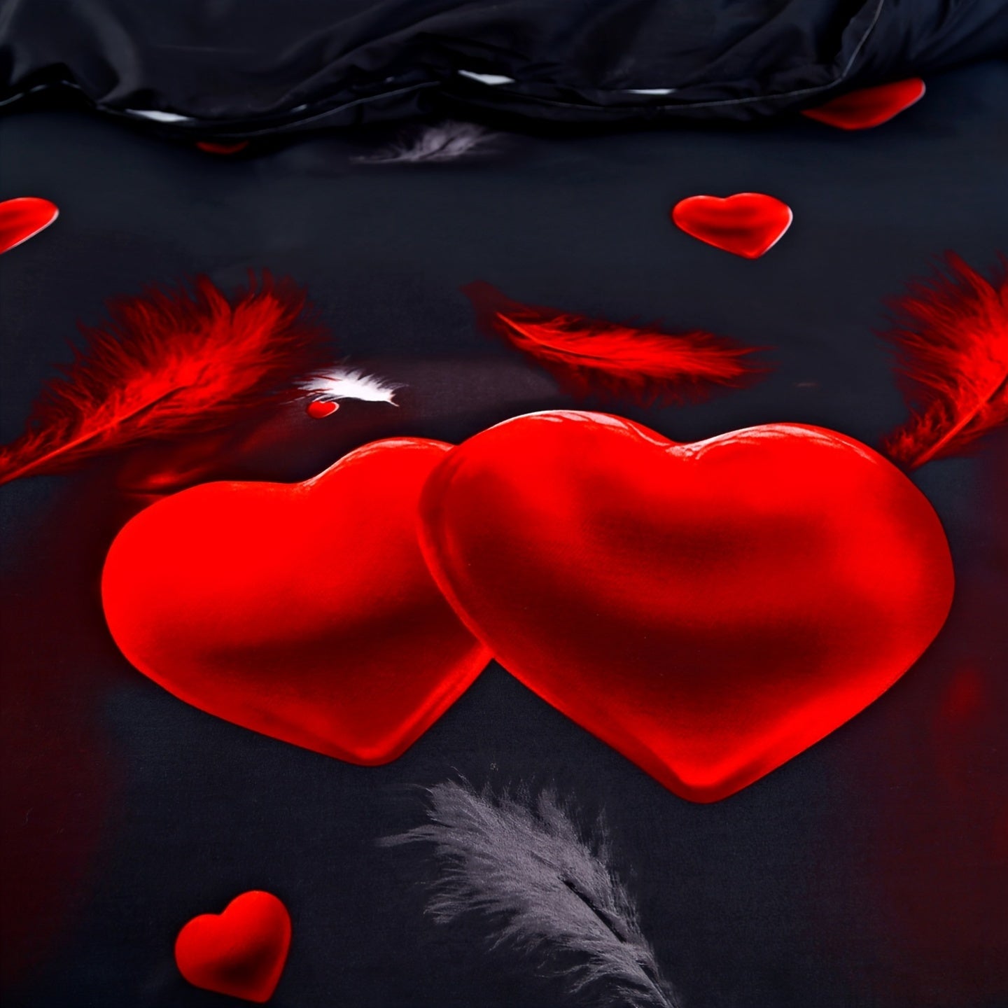 Floral Comforter Set with Duvet Cover and Pillowcases Breathable Polyester All-Season Zipper Closure