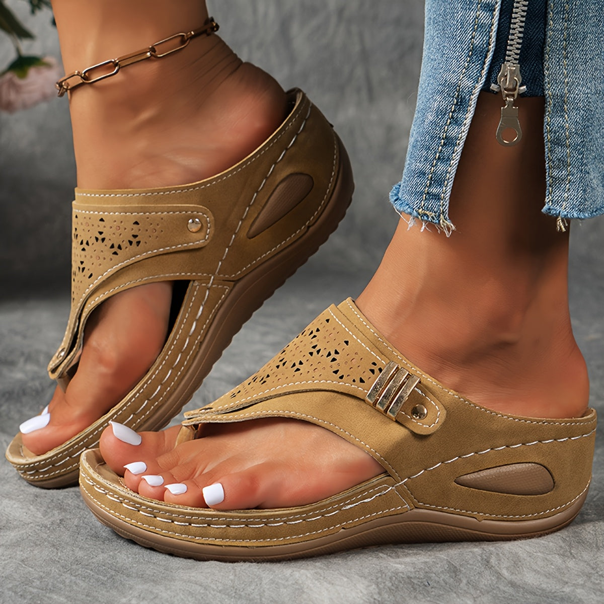 Women's Mesh Slip-On Sandals Open-Toe Beach Casual Slides