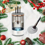 Electric Makeup Brush Cleaner with USB Dust-Proof Dryer and Rubber Cleaning for All Brush Sizes