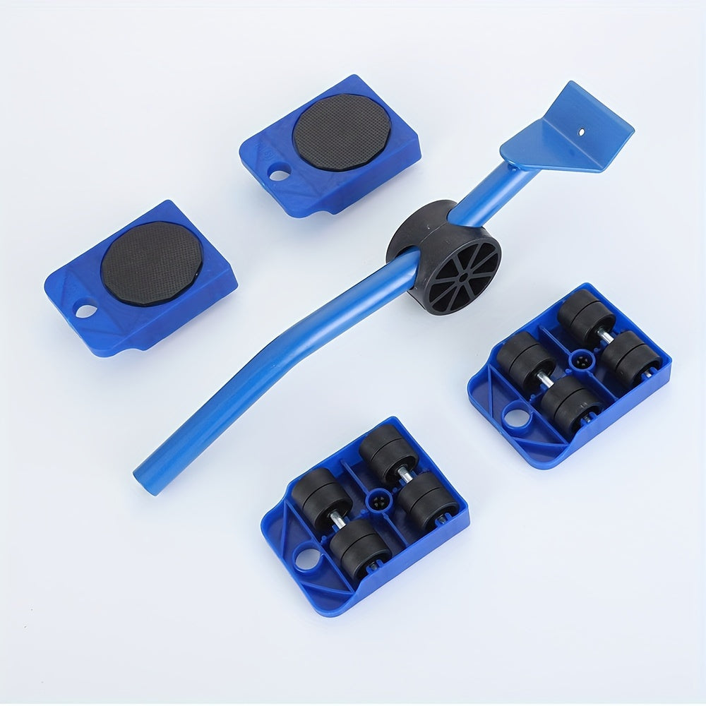 5-ta bo'lak mebel ko'tarish to'plami, 150kg yuklash quvvati va 360-daraja burilish g'ildiraklari bilan