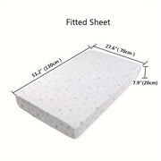 Children's Polyester Bedding Set with Quilt Fitted Sheet Bed Skirt Blanket and Pillowcase