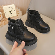 Kids Winter Boots Vintage Minimalist Warm Lightweight Non-Slip Zipper Closure for Boys and Girls Ages 14 and Under