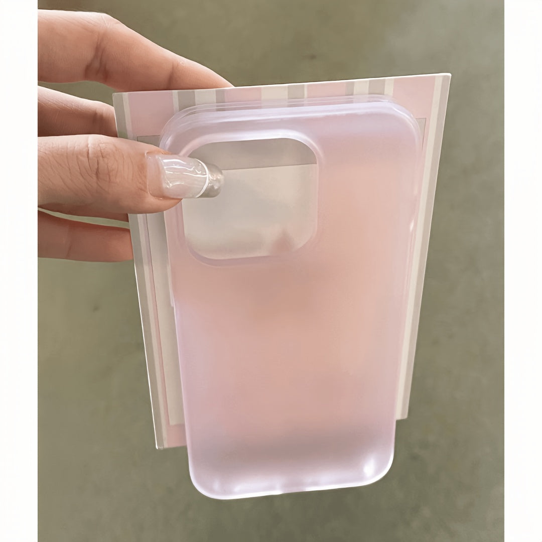 Ultra-Thin Matte Clear Phone Case for iPhone 11-16 Shockproof with Lens Protection
