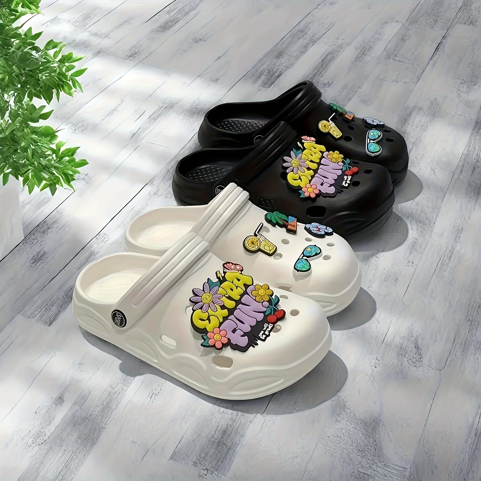 Women's Summer Beach Sandals Eva Flat Sole White Casual Slip-On Shoes