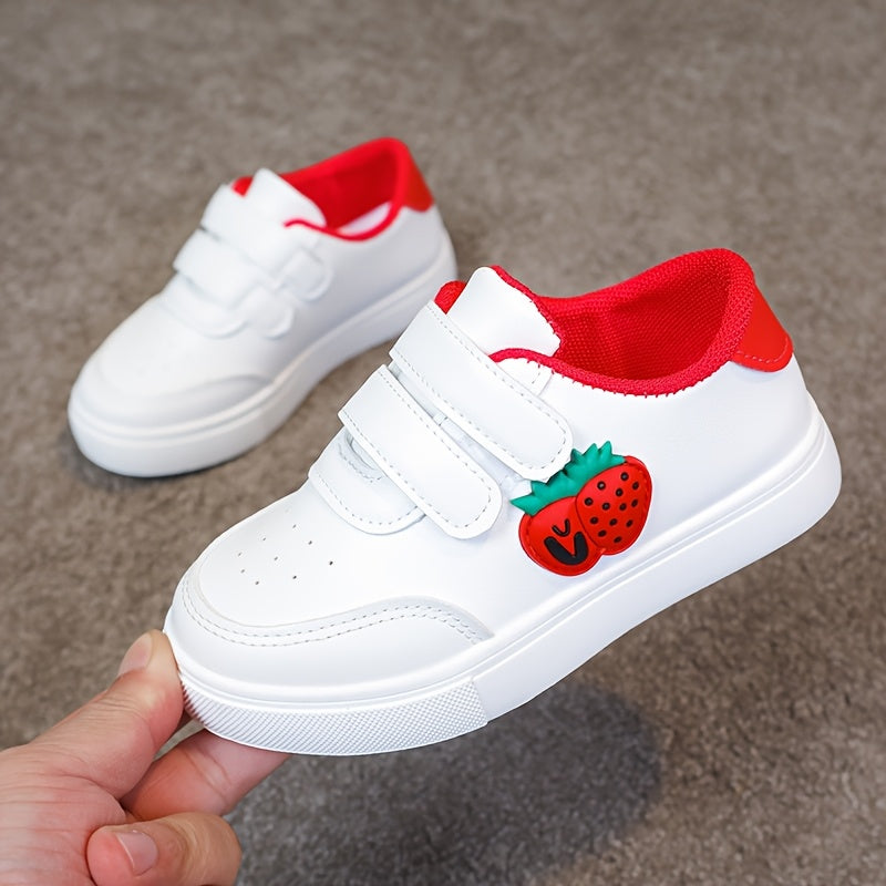 Детские повседневные кроссовки с дизайном клубники, легкие и удобные для всех сезонов