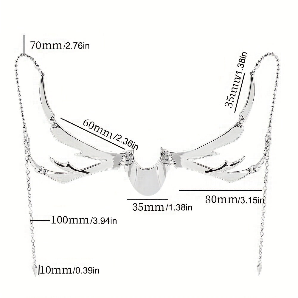 Silver Hollow Metal Mask for Halloween Masquerade Cyberpunk Accessories