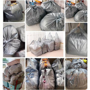 Paquete de 10 bolsas de plástico de uso pesado para almacenamiento, grandes, a prueba de humedad, con asas, para mudanzas y almacenamiento a largo plazo