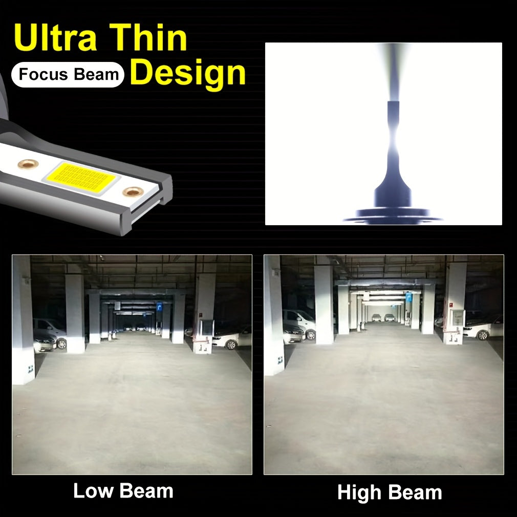 2 Pack LED Headlight Bulbs H11 H7 H4 White Bright Easy to Install